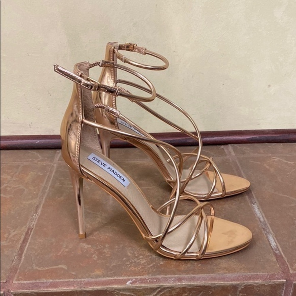 Steve Madden ‘Satire’ rose gold/copper heels size 9 - Picture 2 of 7